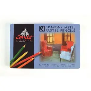 CONTE A PARIS Assortiment 24 crayons pastel - Boîte métal