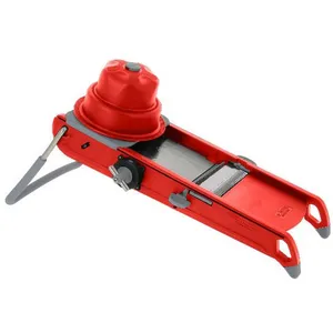 DE BUYER Mandoline Swing Plus - Lame double-peigne 4-10 mm - Inox - Rouge pas cher