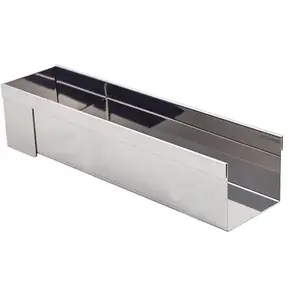 DE BUYER Gouttière à Bûche Carrée Démontable Inox 30 X 8 Cm pas cher