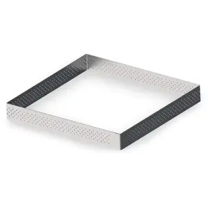 Comparateur de prix : DE BUYER cercle carré perforé inox - inox - diametre : 20 cm - hauteur : 2 cm