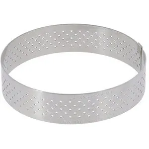 Comparateur de prix : De buyer industries 3099.10 cercle à tarte perforé à bord droit en inox rond