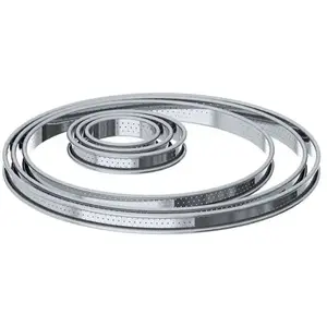 Comparateur de prix : DE BUYER Cercle à tarte perforé bord roulé 28 cm en inox - - Argent - Inox