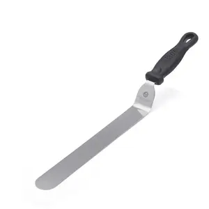 Comparateur de prix : De Buyer - Spatule pâtissière coudée en acier inoxydable FKOfficium - 25 cm -, Noir