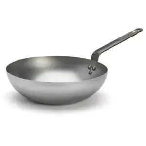 DE BUYER Poêle Wok en fer diamètre 28 cm pas cher