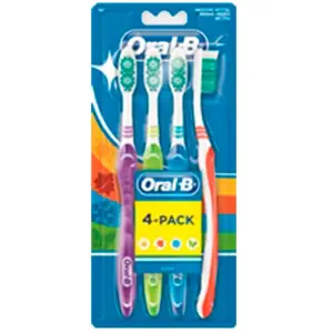 ORAL B Brosse à dent Medium Lot 4 pas cher