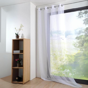 Lovely Casa Homemaison - Un panneau de Voilage à oeillets Mona Blanc 140 x 280 cm pas cher