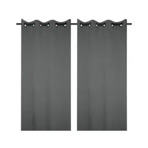 Lovely Casa Rideau Occultant Uni 210gr-m2 Anthracite 140 x 280 cm pas cher