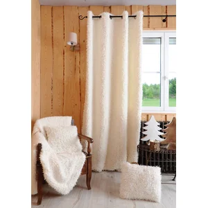 Stof Plaid fausse fourrure polyester effet laine blanc 130x160cm MOUTON pas cher