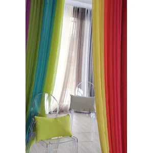 Lovely Casa Voilage sablé - Monna - Rouge - 135x260 cm pas cher
