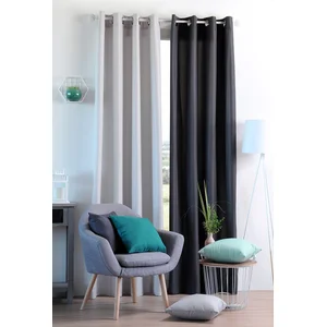 Stof Rideau Nelson 100% Polyester 135 x 240 cm Bleu Canard