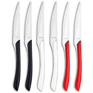 Lou Laguiole - Set 6 couteaux steak Solstice multicolore OS pas cher