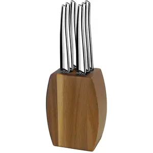 Lou Laguiole - Bloc 6 couteaux steak Jet Miroir bois - 280x180x50 cm O... pas cher