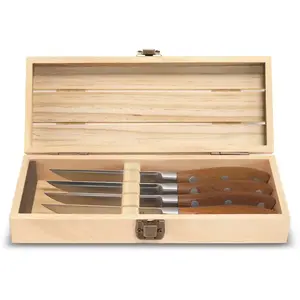 Amefa Couzon Couzon - Ryokan - Coffre Bois Palette 4 Couteaux Steak - Noir pas cher
