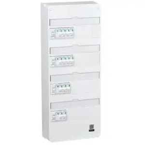 Schneider Tableau électrique pré-équipé et pré-câblé T5 + - 4 rangées - 52 modul... pas cher