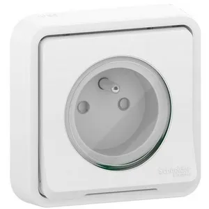 Comparateur de prix : Zenitech Schneider Electric - Prise de courant blanche encastrée étanche Mureva