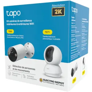 Pack De Cameras De Surveillance Interieur Et Exterieur Tc82 + Tc71 pas cher