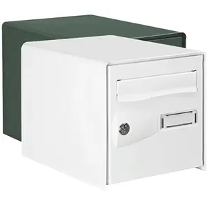Boîte aux lettres 2 portes Diall Blanc pas cher
