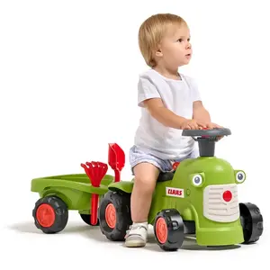 Comparateur de prix : Falk Porteur tracteur Claas - Jouet pour enfant - Avec remorque, pelle et râteau