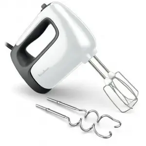 Comparateur de prix : MOULINEX Prep’Mix+ Batteur électrique, 500 W, Fonction turbo, 5 vitesses, 2 fouets + 2 pétrins inox HM460110