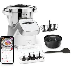 Comparateur de prix : Moulinex Robot cuiseur connecté i-Companion Pro, 17 modes, HF95J810