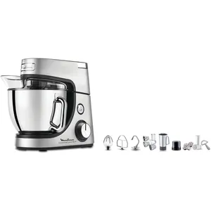 Robot pâtissier 4.6l 1100w metal brosse - qa613db1 - MOULINEX pas cher