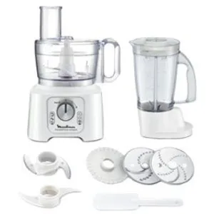 Comparateur de prix : Moulinex FP5441 robot de cuisine 800 W 2,2 L Blanc, Argent, Gris
