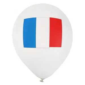 RueDeLaFete Ballon Latex Tricolore x8 pas cher