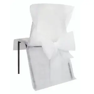 SANTEX Housse de Chaise avec Noeud Blanc