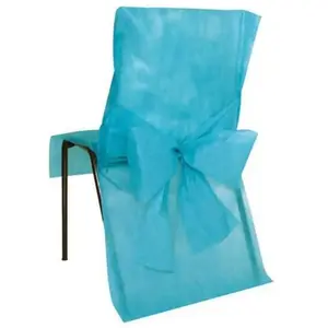 SANTEX Housse de Chaise avec Noeud Turquoise