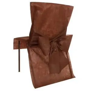 SANTEX Housse de Chaise avec Noeud Chocolat