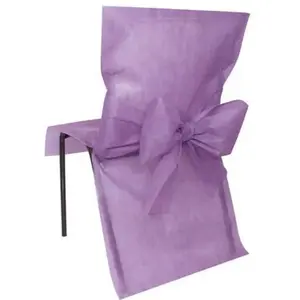 Santex Housses de chaise X10 Lilas avec noeud Tissu no 