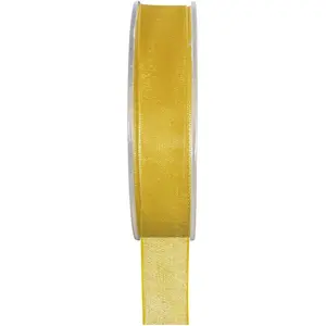 RueDeLaFete Ruban En Organdi - Jaune 15 mm pas cher