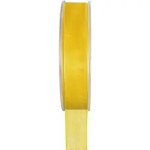 RueDeLaFete Ruban Organdi Jaune 7 mm pas cher
