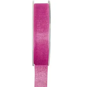 RueDeLaFete Ruban Organdi Fuchsia 7 mm pas cher