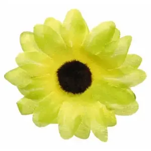 RueDeLaFete 24 fleurs marguerite sans tige tissu 5cm vert - 000263100000010 pas cher