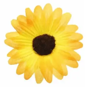 SANTEX 24 fleurs marguerite sans tige tissu 5cm jaune - 000263100000002 pas cher