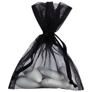 SANTEX Sachet Organdi uni noir pas cher