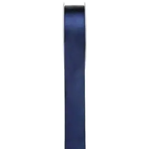 RueDeLaFete Ruban satin double face 15 mm x 25m, Marine pas cher