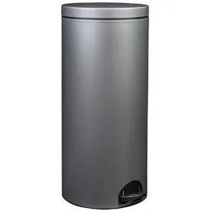 Comparateur de prix : Rossignol poubelle à pédale 30 l gris métal - élora