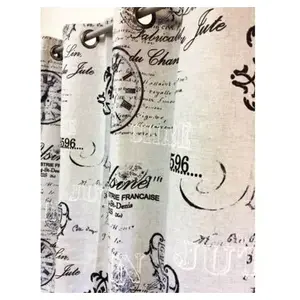 LINDER Rideau occultant gris imprimé industriel - 145x260cm - Gris