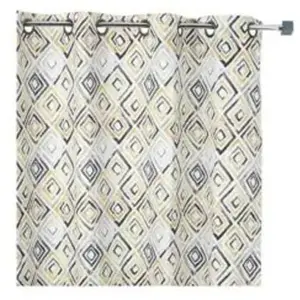 LINDER Rideau occultant motif losange - 145x260cm - Jaune pas cher