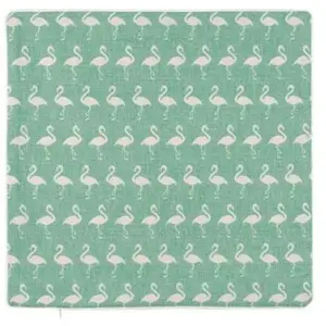 LINDER Housse de Coussin Motif Flamants (40x40 cm - Vert) pas cher