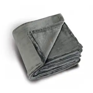 Linder 5047/92/841 Plaid Doux Polyester Gris Foncé 135 x 180 cm pas cher