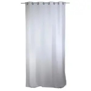 Linder Rideau uni en lin - HOME MAISON - Blanc - 140 x 250 cm -  illets - Uni - VoilageVendu parcarrefour