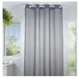 Home Maison Voilage uni à oeillets 'Kate' (140x240 cm - Gris clair) pas cher