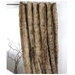 Linder Homemaison - Rideau fausse fourrure marron - 230x250cm - MarronVendu paramazon