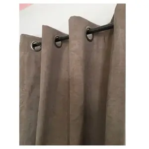 HOME MAISON Rideau Alaska isolant et obscurcissant à ?illets taupe 140x260 cm Linder pas cher