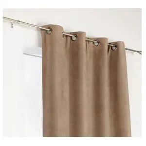 LINDER Rideau occultant isolant (140 x H260 cm) Alaska Beige pas cher