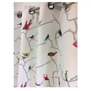 Linder Rideau occultant bucolique imprimé colibri" polyester naturel 145x260" pas cher