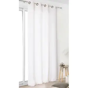 LINDER Rideau Naturel en 100% Lin (135x260 cm - Blanc)Vendu parcarrefour